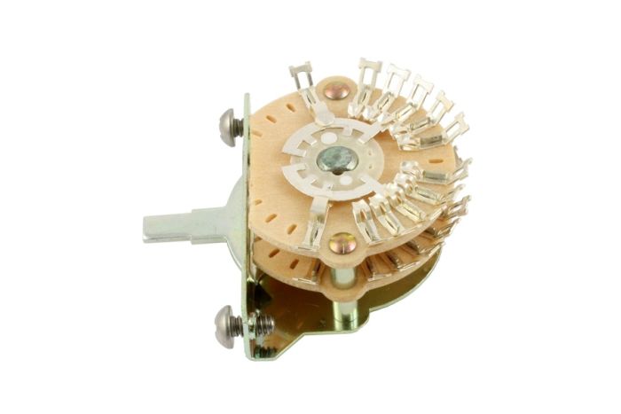 Bulk Pack Of 5: Oak Grigsby 5-Way Guitar Switch (No Knob) - Electroswitch 51993, Made In Mexico