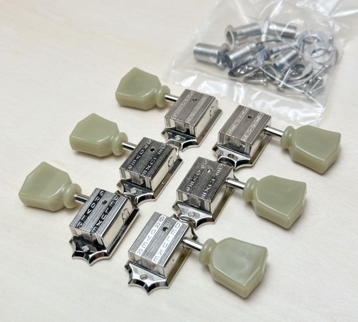 Grover　ドイツ製　本物　３：３ Grover 135-N Tuners 3+3 Nickel