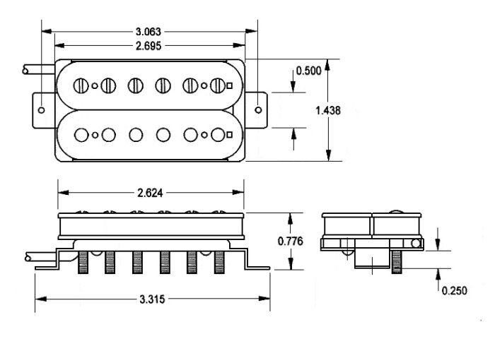 SH-4 　JB model Nickel Cobered Seymour Duncan SH-4 JB Model Bridge Humbucker Pickup, Nickel
