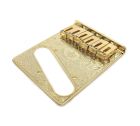 Gotoh GTC-ART-02G Engraved Tele Style Bridge - Gold