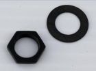 Nut & Washer for Jacks or USA Pots - Black