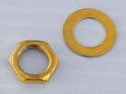 Nut & Washer for Jacks or USA Pots - Gold