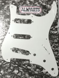 Allparts PG-0550-025 8-Hole Strat Style Pickguard - White 1-Ply