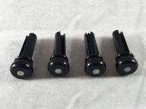 Allparts Acoustic Bass Bridge Pins - Set of 4 - Black Plastic with Dot