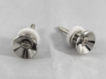 Endpins - Set of 2 with Felt Washers & Screws - Chrome