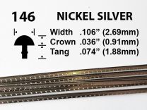 Nickel Silver Fretwire #146 - Low Jumbo Gauge - 1.8 metres