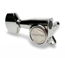 Gotoh Left-Handed SG381-AB07C-6R Tuners with Aluminium Buttons 6-in-Line Chrome