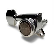 Gotoh Left-handed SG381-AB07C-MGT-6R Locking Tuners with Aluminium Buttons 6-in-Line Chrome