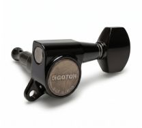 Gotoh SG381-AB07B Tuners with Aluminium Buttons 3+3 Black