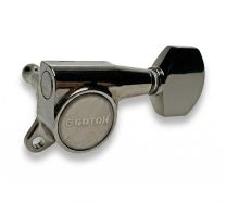 Gotoh SG381-AB07CK Tuners with Aluminium Buttons 6-in-Line Cosmo