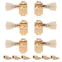 Kluson KRGL-3-GP Revolution Series Locking Tuners with Screw-in Bushes - 3 Per Side - Nickel