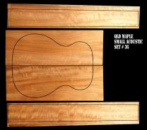 Queensland Maple Back & Sides Set #36 - OM/Classical Size - Highly Figured 1st Grade