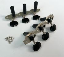 Rubner 9210-EHO Deluxe Classical Guitar Tuners Nickel with Oval Ebony Buttons