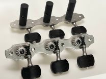 Rubner 9210-EH Deluxe Classical Guitar Tuners Nickel with Ebony Buttons