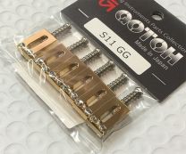 Gotoh S11G Solid Brass 10.5mm Replacement Saddles - Set of 6 - Gold