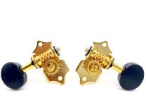 Gotoh SEP780-B5G Slotted Head Tuners 3+3 Gold with Black Buttons