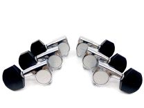Gotoh SG301-EN01C Tuners 3+3 Chrome with Ebony Buttons