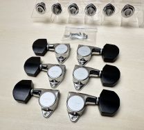 Gotoh SG301-EN01C Tuners 3+3 Chrome with Ebony Buttons