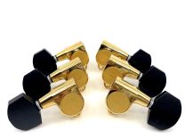 Gotoh SG301-EN01G Tuners 3+3 Gold with Ebony Buttons