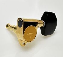 Gotoh SG301-EN01G Tuners 3+3 Gold with Ebony Buttons