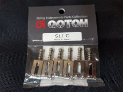 Gotoh S11C Solid Brass Replacement Saddles - Set of 6 - Chrome - 2nd