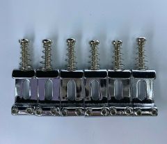 52.5mm Spacing Pressed Steel Replacement Saddles - Set of 6 - Chrome