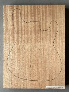 African Mahogany Electric Guitar Body Blank #140 - 1-Piece - 1st Grade