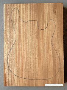 African Mahogany Electric Guitar Body Blank #141 - 1-Piece - 1st Grade