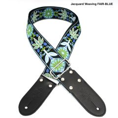 DSL Jacquard Weaving Guitar Strap - 'FAIR-BLUE' Pattern 