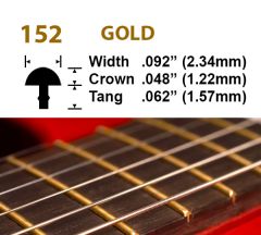#152 Gold Fretwire - Medium/Higher Gauge - 1.8 metres