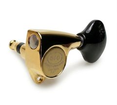 Gotoh SGV-510Z-FL5G Tuners 3+3 Gold with Black Buttons