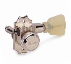 Kluson KRGLNC-3-NP Revolution Series Locking Tuners with Press-fit Bushes - 3 Per Side - Nickel
