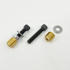 New - Neck Bolts + Inserts for Acoustic Guitar - Set of 2