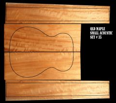 Queensland Maple Back & Sides Set #35 - OM/Classical Size - Highly Figured 1st Grade