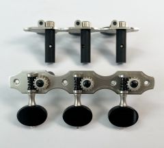 Rubner 9210-EHO Deluxe Classical Guitar Tuners Nickel with Oval Ebony Buttons