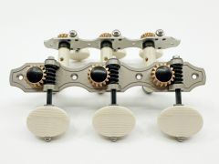 Rubner E210-EBI 'El Sonido' Classical Guitar Tuners with Ball-Bearings - Nickel with Ivoroid Buttons