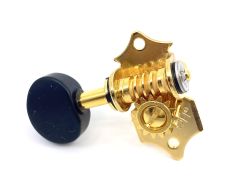 Gotoh SEP780-B5G Slotted Head Tuners 3+3 Gold with Black Buttons