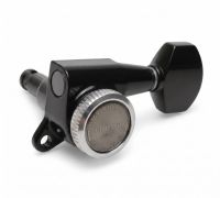 Gotoh SG381-AB07B-MGT Locking Tuners with Aluminium Buttons 6-in-Line Black