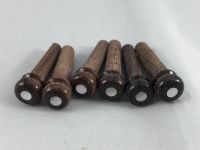 Bridge Pins - Set of 6 - Rosewood with Pearl Dot
