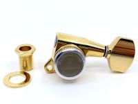 Gotoh SG381-AB07G-MGT Locking Tuners with Aluminium Buttons 6-in-Line Gold